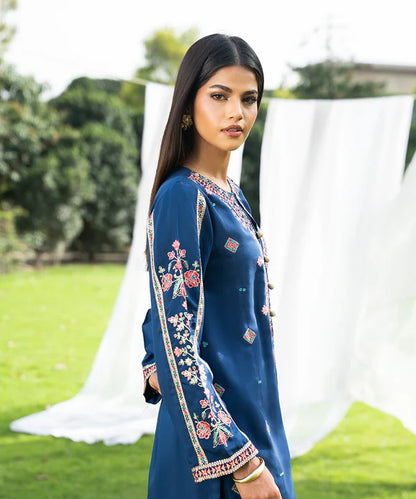 2PC - Embroidered Viscose Suit