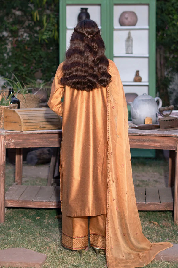 3PC - Embroidered Yarn Dyed Cotton Suit