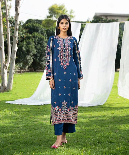 2PC - Embroidered Viscose Suit