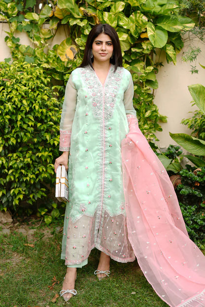 3PC - Embroidered Organza Suit P