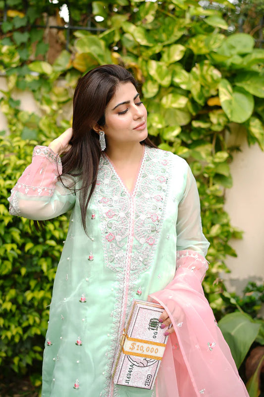 3PC - Embroidered Organza Suit P